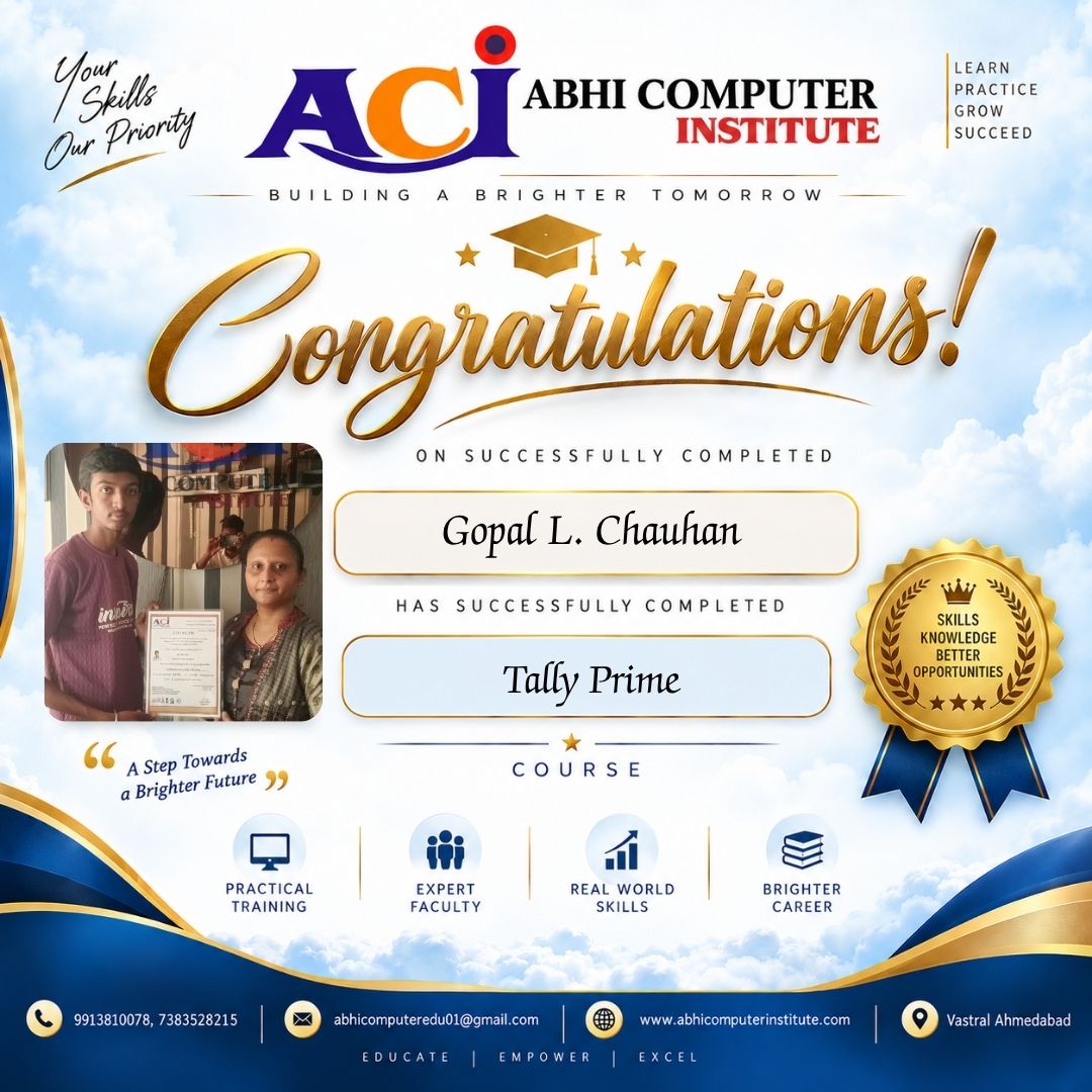 Gopal L. Chauhan certificate