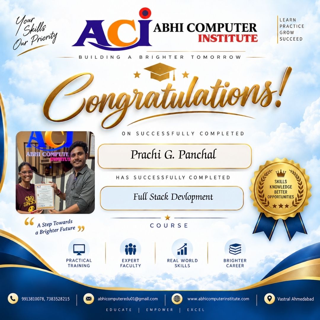 Prachi G. Panchal certificate