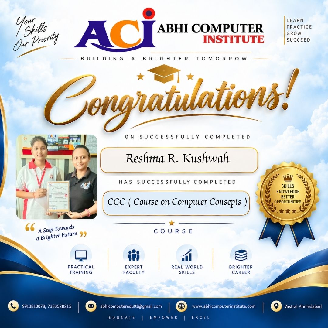 Reshma R. Kushwah certificate