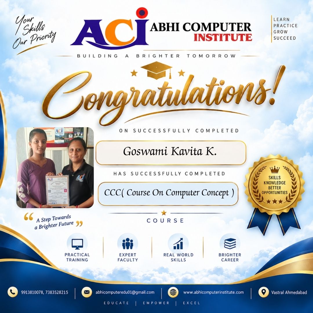 Goswami Kavita K. certificate