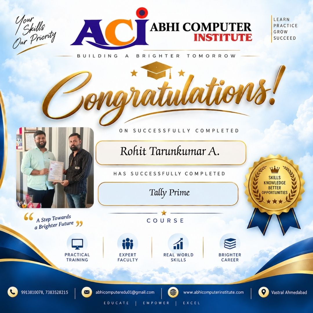 Rohit Tarunkumar A. certificate