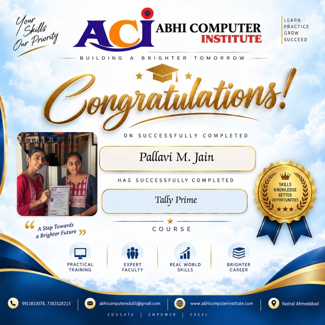 Pallavi M. Jain certificate
