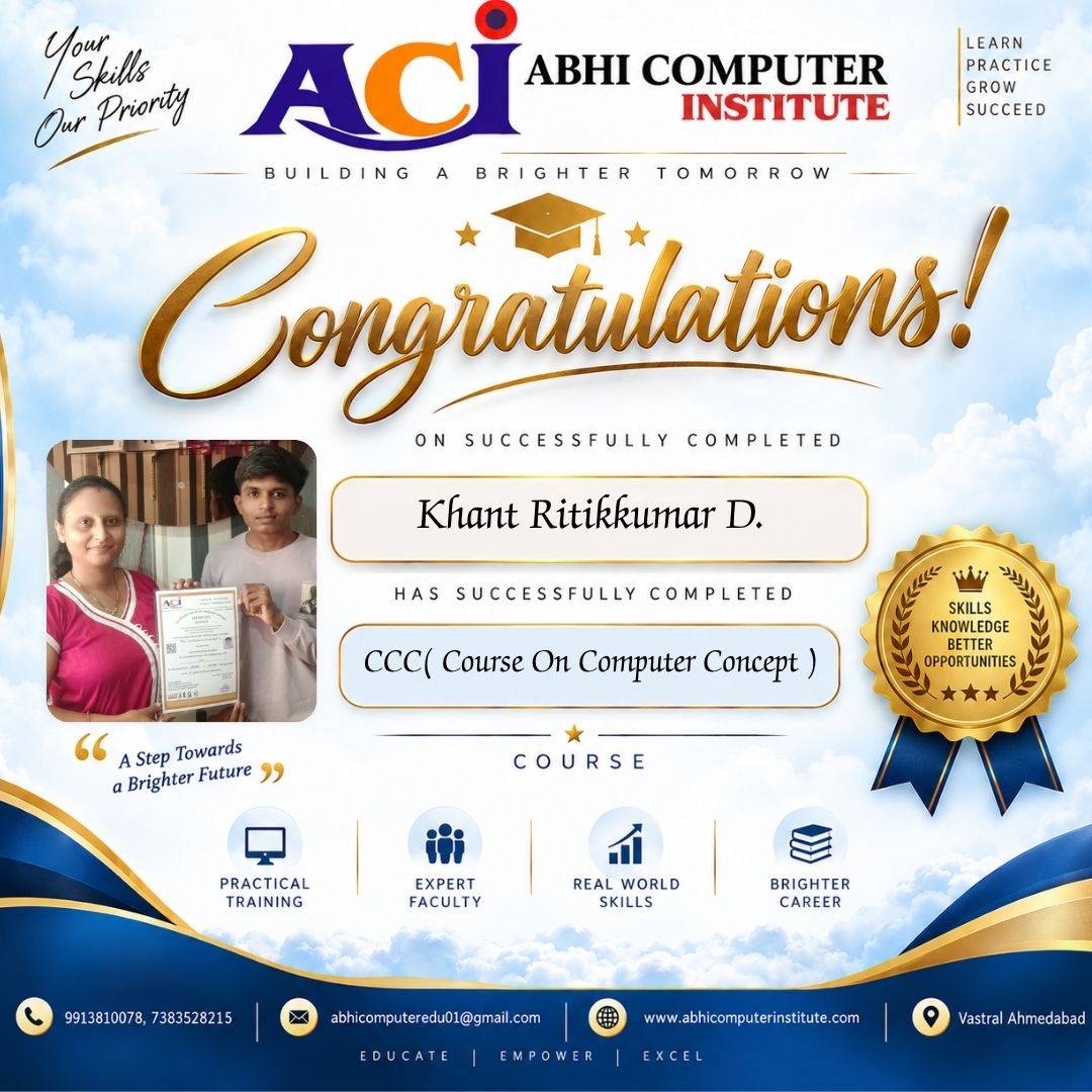 Khant Ritikkumar D. certificate