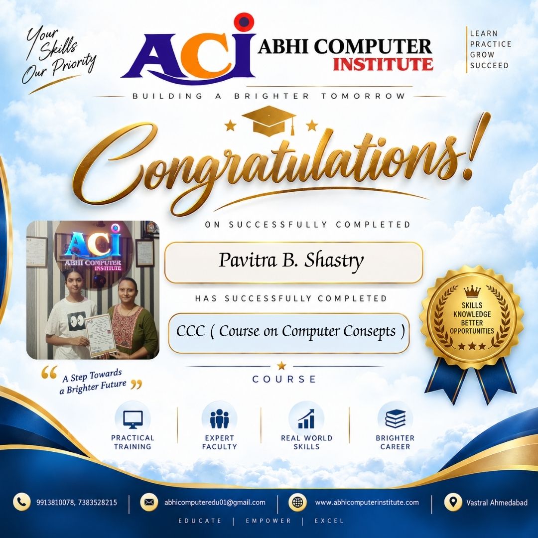 Pavitra B. Shastry certificate