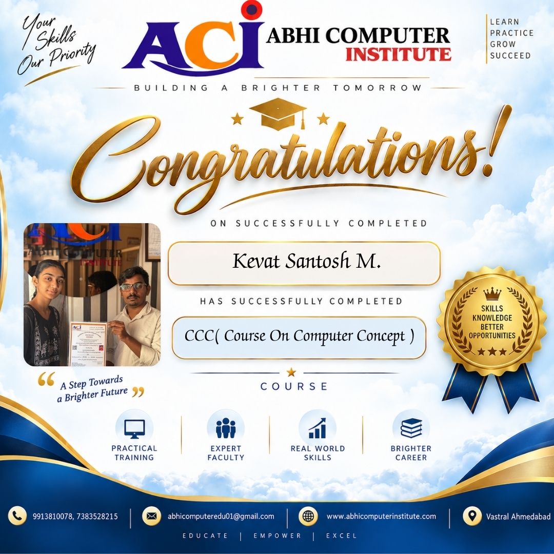 Kevat Santosh M. certificate