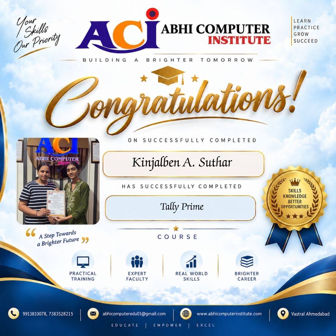 Kinjalben A. Suthar certificate