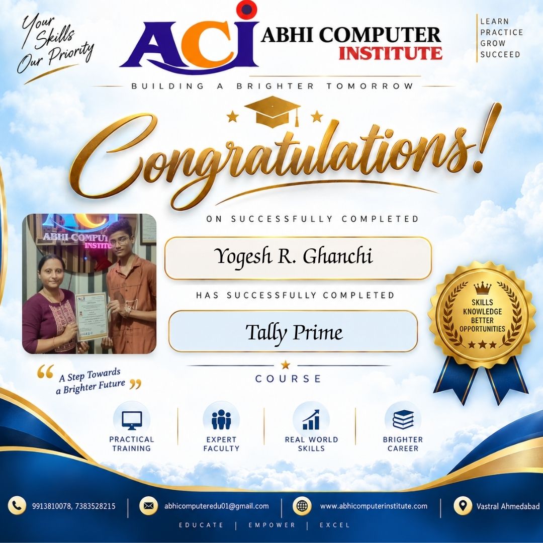 Yogesh R. Ghanchi certificate