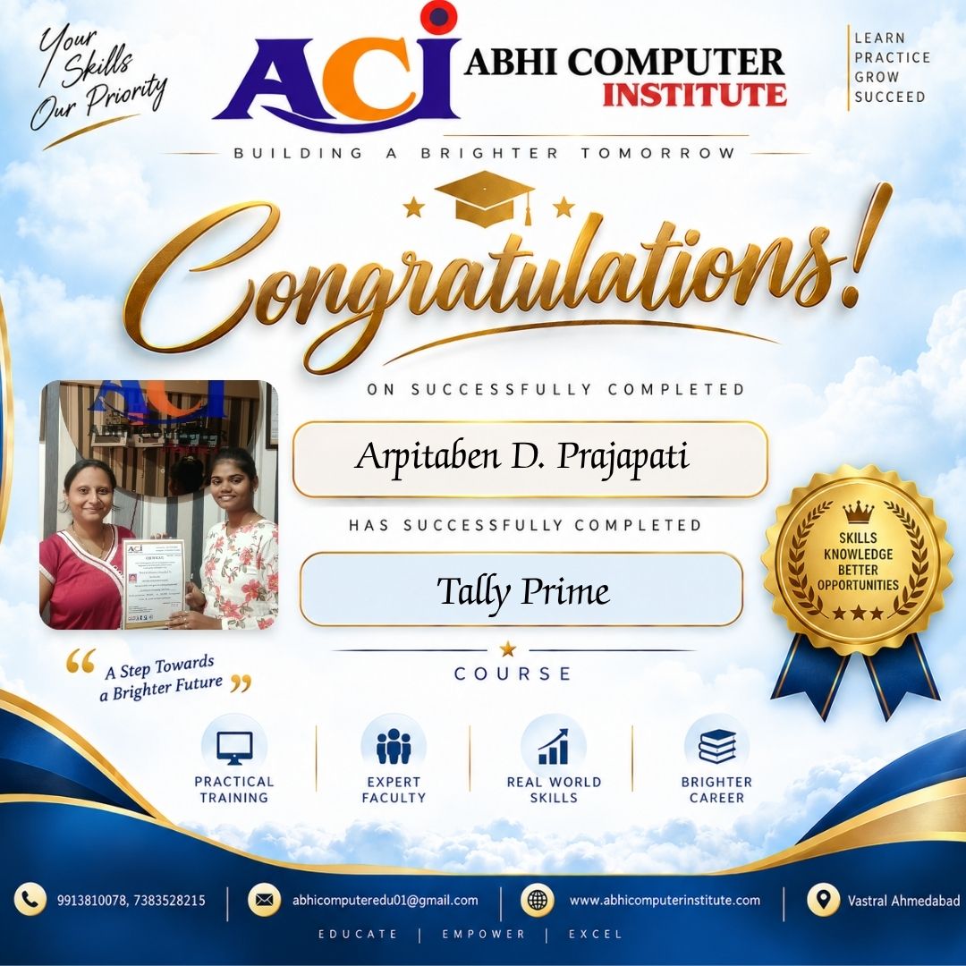 Arpitaben D. Prajapati certificate